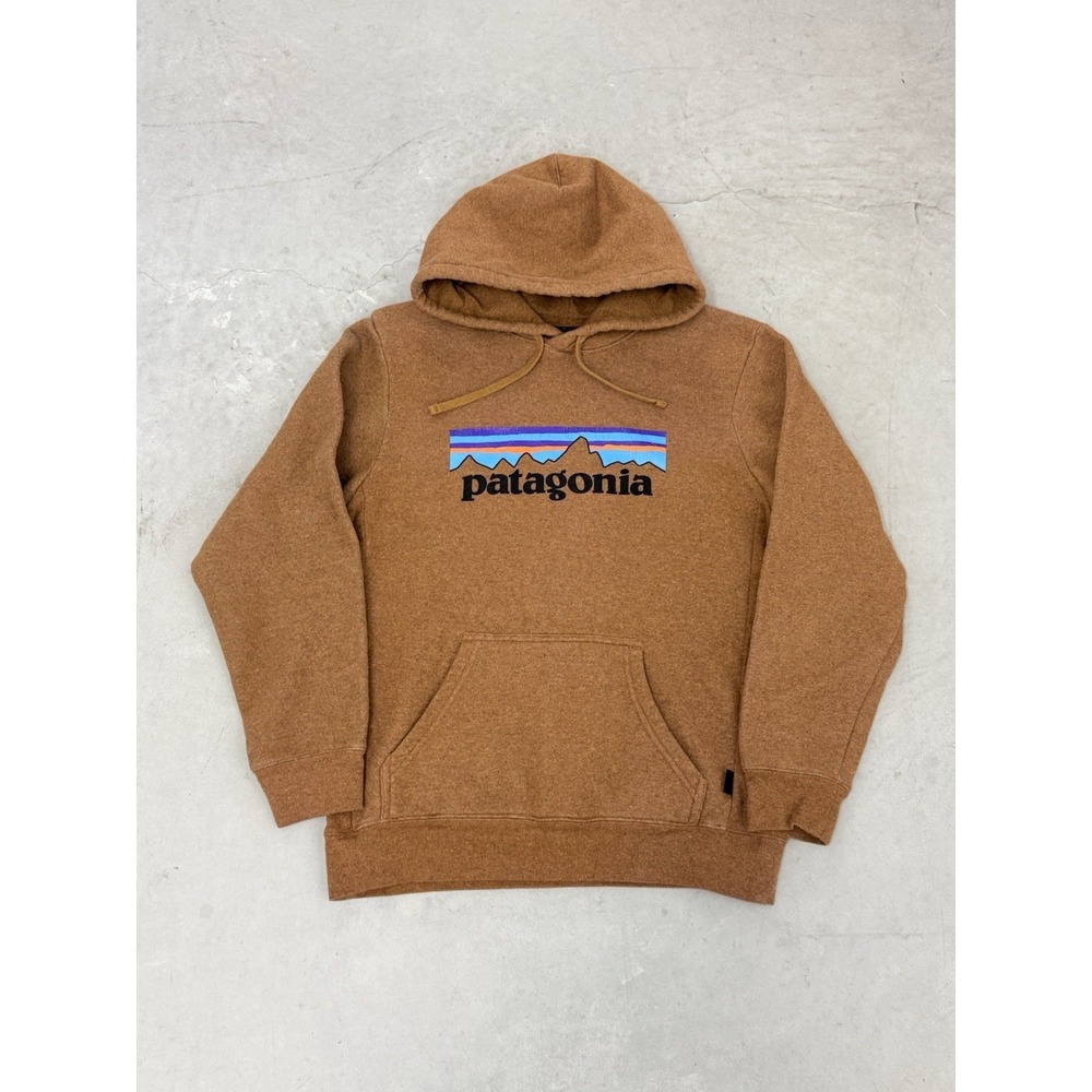 Patagonia Men's P-6 Logo Uprisal Pullover Hoodie Sweatshirt‎ Talon Gold Small